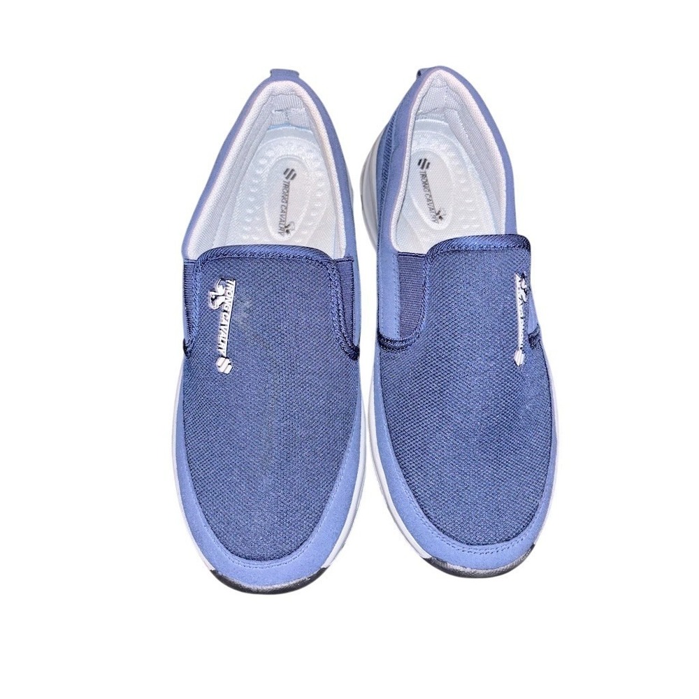 Strong Calvary M7.5 W9.5 Slip-On Walking Shoes Blue Breathable Comfort Non-Slip
